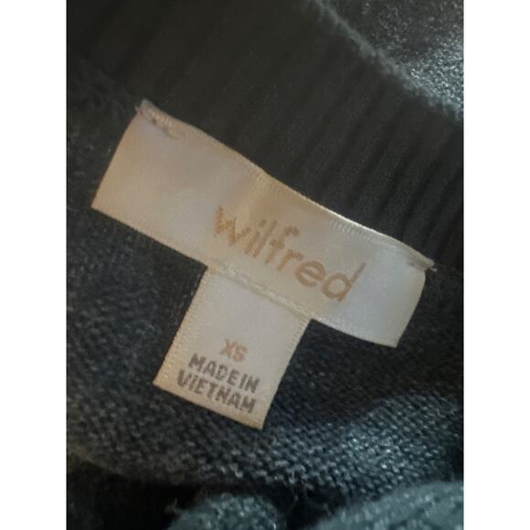 Women XS Aritzia Wilfred Sherbrooke V-Neck Pullover Green Long Slv Sweater Tunic - Picture 6 of 6